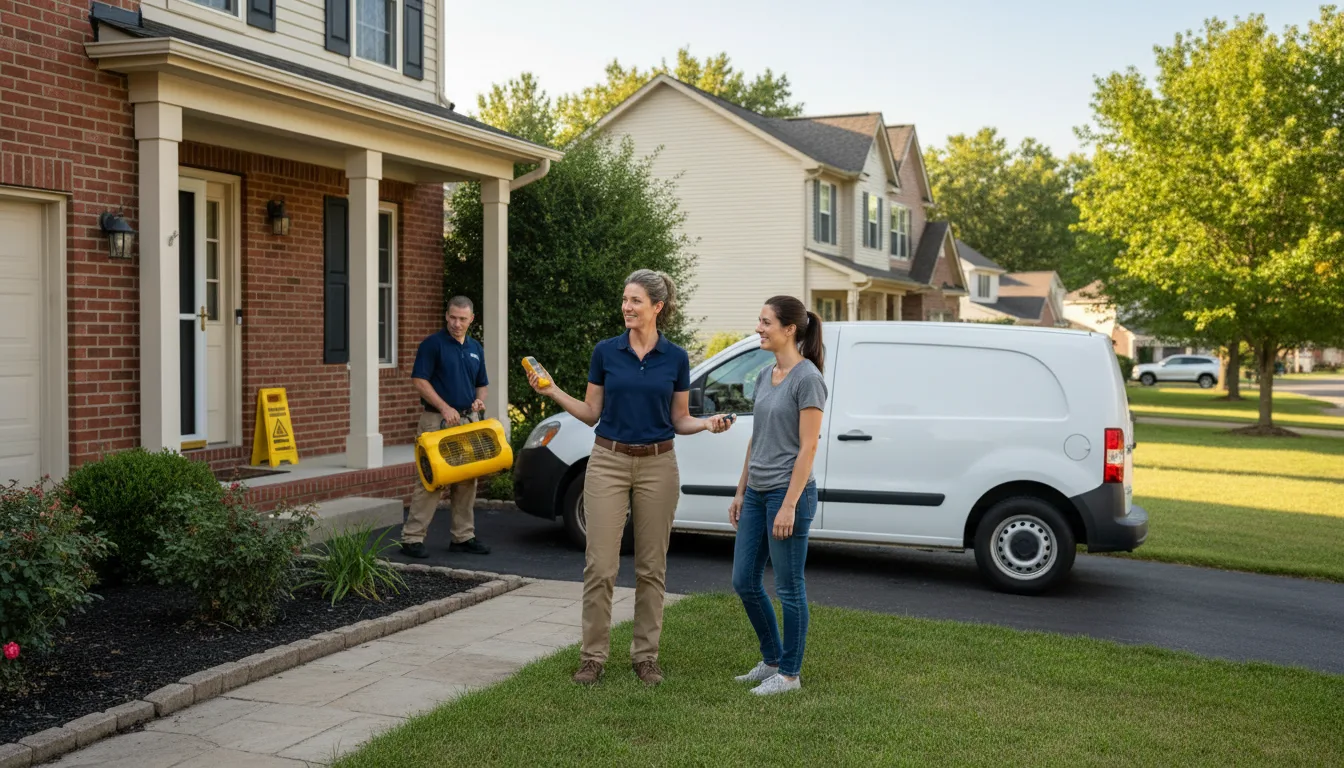 Residential water damage restoration in Eden, WI